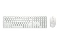 Dell Pro KM5221W - sats med tangentbord och mus - AZERTY - fransk - vit Inmatningsenhet KM5221W-WH-FRC