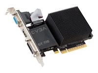 EVGA GeForce GT 710 - grafikkort - GF GT 710 - 2 GB 02G-P3-2712-KR