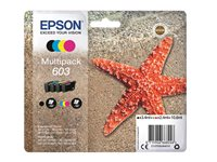 Epson 603 Multipack - 4-pack - svart, gul, cyan, magenta - original - bläckpatron C13T03U64010