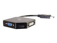 C2G DisplayPort to HDMI, VGA, DVI Adapter Converter - M/F - videokonverterare - svart 54340