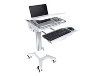 Multibrackets M Universal Workstation Cart NB vagn - för notebook/tangentbord/mus - vit, silver 7350073730766