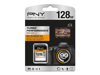 PNY Turbo Performance - flash-minneskort - 128 GB - SDXC UHS-I SD128TURPER90-EF