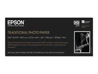 Epson Traditional Photo Paper - fotopapper - Rulle (162,6 cm x 15 m) - 300 g/m² C13S045107