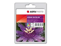 AgfaPhoto - färg (cyan, magenta, gul) - kompatibel - återanvänd - bläckpatron (alternativ för: Kodak 30, Kodak 3952348) APK30C