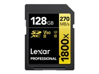 Lexar Professional GOLD Series - flash-minneskort - 128 GB - SDXC UHS-II LSD1800128G-BNNNG