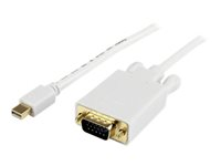 StarTech.com 3ft Mini DisplayPort to VGA Adapter Cable mDP to VGA - White - videokonverterare - vit MDP2VGAMM3W