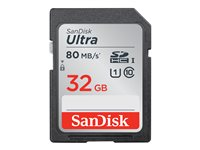 SanDisk Ultra - flash-minneskort - 32 GB - SDHC UHS-I SDSDUNC-032G-GN6IN