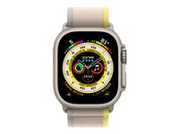 Apple Watch Ultra - titan - Ja smart klocka med Trail Loop - gul/beige - 32 GB MNHK3WB/A