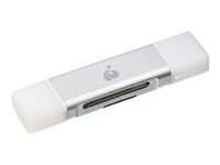 IOGEAR USB-C Duo Mobile Device Card Reader/Writer GFR3C12 - kortläsare - USB 3.0/USB-C GFR3C12