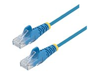 StarTech.com 2,5 m CAT6-kabel - Tunn - Ej hakfria RJ45-kontakter - Blå - patch-kabel - 2.5 m - blå N6PAT250CMBLS