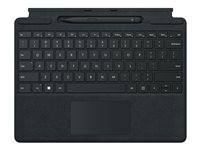 Microsoft Surface Pro Signature Keyboard - tangentbord - med pekplatta, accelerometer, Förvarings- och laddningsfack för Surface Slim Pen 2 - QWERTY - engelska - svart - med Slim Pen 2 8X8-00003