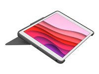 Logitech Combo Touch Detachable Keyboard Case for iPad (10th gen) - tangentbord och foliefodral - med pekdyna - QWERTY - USA, internationellt - oxford-grå Inmatningsenhet 920-011382