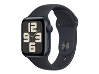 Apple Watch SE (GPS) 2a generation - midnattsaluminium - smart klocka med sportband - midnatt - 32 GB MR9X3DH/A