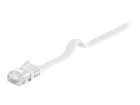 MicroConnect nätverkskabel - 2 m - vit V-UTP602W-FLAT-LSZH