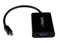 StarTech.com Mini DisplayPort till VGA-adapter med audio - videokonverterare - svart MDP2VGAA