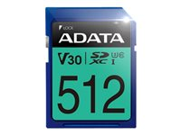 ADATA Premier Pro SDXC UHS-I U3 Class 10 (V30S) - flash-minneskort - 512 GB - SDXC UHS-I ASDX512GUI3V30S-R
