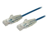 StarTech.com 1,5 m CAT6-kabel - Tunn - Ej hakfria RJ45-kontakter - Blå - patch-kabel - 1.5 m - blå N6PAT150CMBLS