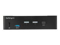 StarTech.com DisplayPort KVM-switch med 4 portar - 4K 60 Hz - omkopplare för tangentbord/video/mus/ljud/USB - 2 portar - TAA-kompatibel SV231DPU34K