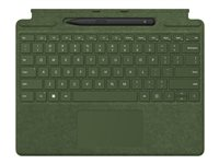 Microsoft Surface Pro Signature Keyboard - tangentbord - med pekplatta, accelerometer, Förvarings- och laddningsfack för Surface Slim Pen 2 - AZERTY - fransk - skog - med Slim Pen 2 8X8-00123