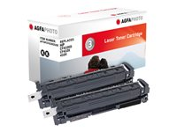 AgfaPhoto - 2-pack - Lång livslängd - svart - kompatibel - tonerkassett (alternativ för: HP 410X, HP CF410X, HP CF410XD) APTHPCF410XDUOE