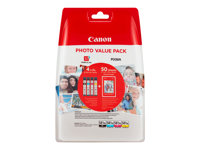 Canon CLI-581XL C/M/Y/BK Photo Value Pack - 4-pack - Lång livslängd - svart, gul, cyan, magenta - original - bläckbehållare / papperspaket 2052C004