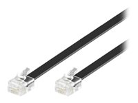 MicroConnect Modular Straight - telefonkabel - 5 m - svart MPK105B