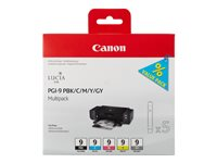 Canon PGI-9 PBK/C/M/Y/GY Multi-Pack - 5-pack - grå, gul, cyan, magenta, foto-svart - original - bläcktank 1034B013