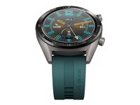 Huawei Watch GT Active - titangrått rostfritt stål - smart klocka med rem - mörkgrön - 128 MB 55023721