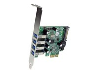 StarTech.com PCI Express PCIe SuperSpeed USB 3.0-kontrollerkortadapter med 4 portar och UASP - SATA-ström - USB-adapter - PCIe - USB 3.0 x 4 PEXUSB3S4V