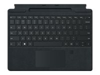 Microsoft Surface Pro Signature Keyboard with Fingerprint Reader - tangentbord - med pekplatta, accelerometer, Förvarings- och laddningsfack för Surface Slim Pen 2 - QWERTY - internationell engelska - svart Inmatningsenhet 8XG-00007