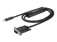 StarTech.com 3ft (1m) USB C to VGA Cable, 1920x1200/1080p USB Type C to VGA Video Active Adapter Cable, Thunderbolt 3 Compatible, Laptop to VGA Monitor/Projector, DP Alt Mode HBR2 Cable - 1m USB-C Video Cable (CDP2VGAMM1MB) - extern videoadapter CDP2VGAMM1MB