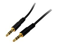 StarTech.com 15 ft. (4.6 m) 3.5mm Audio Cable - 3.5mm Slim Audio Cable - Gold Plated Connectors - Male/Male - Aux Cable (MU15MMS) - ljudkabel - 4.6 m MU15MMS