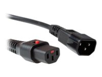 MicroConnect PowerCord - förlängningskabel för ström - IEC 60320 C13 till IEC 60320 C14 - 2 m PE040618LOCKB
