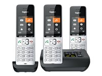 Gigaset 500A Comfort Trio - trådlös telefon - svarssysten + 2 extra handuppsättningar L36852-H3023-B111