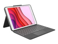 Logitech Combo Touch - tangentbord och foliefodral - med pekdyna - QWERTY - hela norden - grafit Inmatningsenhet 920-009628