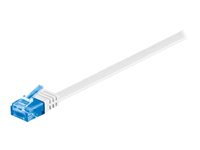 MicroConnect nätverkskabel - 1 m - vit V-UTP6A01W-FLAT