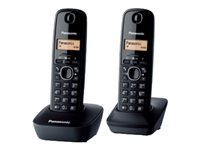 Panasonic KX-TG1612 - trådlös telefon med nummerpresentation + 1 extra handuppsättning - 3-riktad samtalsförmåg KX-TG1612FXH