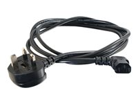 C2G 3m 18 AWG UK 90° Power Cord (IEC320C13R to BS 1363) - strömkabel - IEC 60320 C13 till BS 1363 - 3 m C2G82036