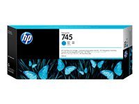 HP 745 - hög kapacitet - cyan - original - DesignJet - bläckpatron F9K03A