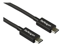 StarTech.com 2.6ft (80cm) Thunderbolt 3 Cable, 40Gbps, 100W PD, 4K/5K Video, Thunderbolt-Certified, Compatible w/ TB4/USB 3.2/DisplayPort - Thunderbolt-kabel - 24 pin USB-C till 24 pin USB-C - 80 cm TBLT34MM80CM