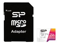 SILICON POWER Elite - flash-minneskort - 256 GB - mikroSDXC UHS-I SP256GBSTXBV1V20SP