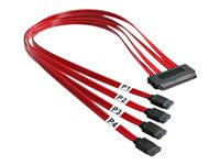 StarTech.com Serial Attached SCSI SAS Cable - SFF-8484 to 4x SATA - SATA/SAS-kabel - 50 cm SAS84S450