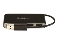 StarTech.com Bärbar USB 2.0-hubb med 4 portar och inbyggd kabel - hubb - 4 portar ST4200MINI2