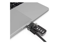 Compulocks Ledge Lock Adaptor for MacBook Pro 13" M1 & M2 with Combination Cable Lock Silve - adapter för säkerhetslåsurtag UNVMBPRLDG01CL