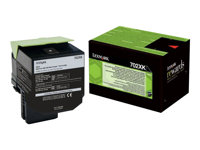 Lexmark 702XK - Extra lång livslängd - svart - original - tonerkassett - LCCP, LRP 70C2XK0