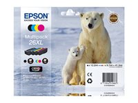 Epson 26XL Multipack - 4-pack - XL - svart, gul, cyan, magenta - original - bläckpatron C13T26364020