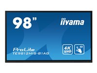 iiyama ProLite TE9812MIS-B1AG 98" Klass (97.5" visbar) LED-bakgrundsbelyst LCD-skärm - 4K - för interaktiv skyltning/interaktiv kommunikation TE9812MIS-B1AG