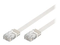 MicroConnect nätverkskabel - 1 m - vit V-UTP501W-FLAT