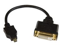 StarTech.com Micro HDMI till DVI-D-adapter M/F - 20 cm - videokort - HDMI / DVI - 20.3 cm HDDDVIMF8IN