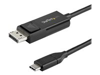StarTech.com USB C till DisplayPort 1.2-kabel på 1 m för 4K vid 60 Hz - dubbelriktad vändbar videokabeladapter för DP till USB-C eller USB-C till DP - HBR2/HDR - USB Type C/TB3-skärmkabel - DisplayPort-kabel - 24 pin USB-C till DisplayPort - 1 m CDP2DP1MBD